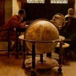 Ce tableau du XIXe siècle représente de façon romantique Galilée (1564 - 1642) exposant les observations de Copernic prouvant que c'est la Terre qui tourne autour du soleil et non l'inverse.